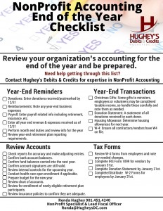 NonProfits Review-Year End Checklist- Accounting-Nonprofits-Hugheys Debits & Credits